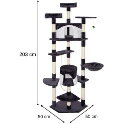 Игровой комплекс для кошек Springos PA1045 (Black/Beige) Thumb