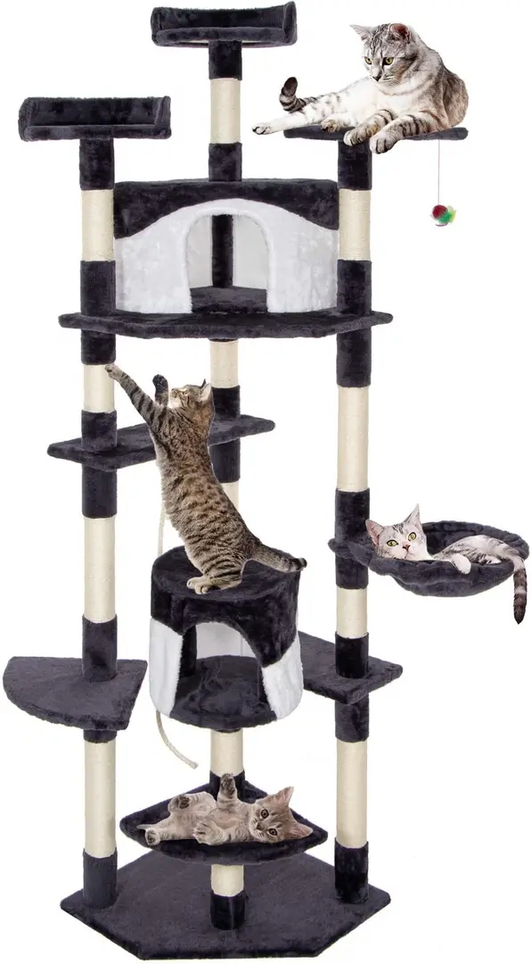 Игровой комплекс для кошек Springos PA1045 (Black/Beige)