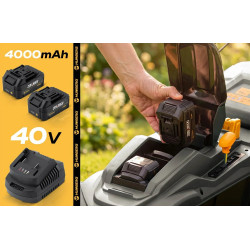 Masina de tuns iarba cu acumulator Humberg HM-610 561000 (Grey/Black) Thumb