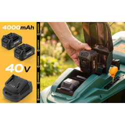 Masina de tuns iarba cu acumulator Humberg HM-610 561001 (Green/Black) Thumb