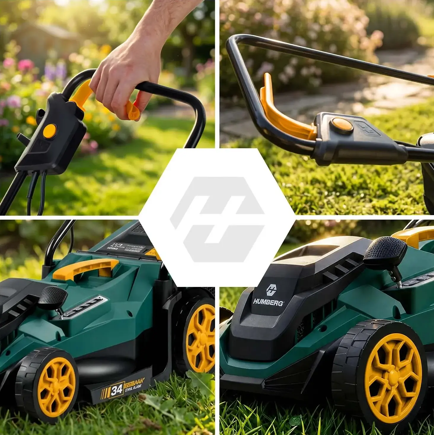 Masina electrica de tuns iarba Humberg HM-612 561201 (Green/Black) - 5