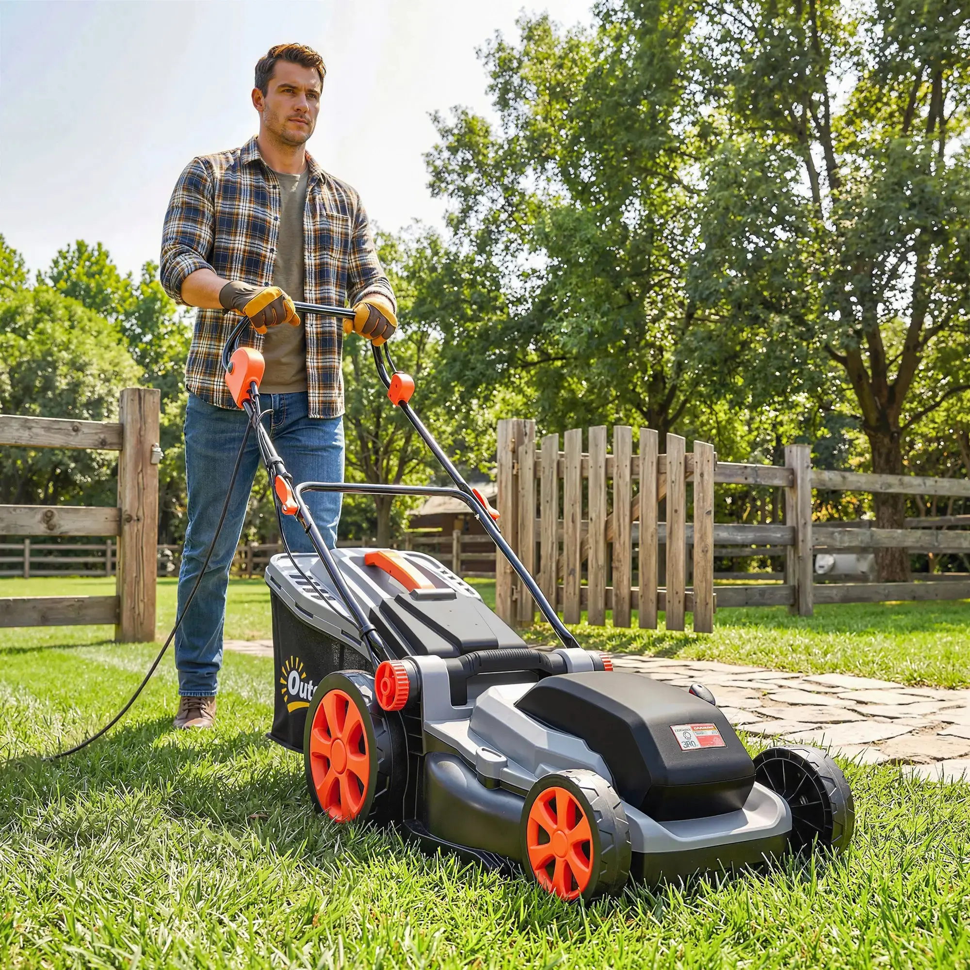 Электрическая газонокосилка Outsunny 84H-719V90LG - 6
