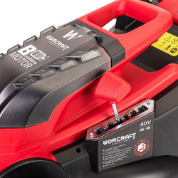 Аккумуляторная газонокосилка Worcraft CLM-S40LiBL (Red/Black) Thumb