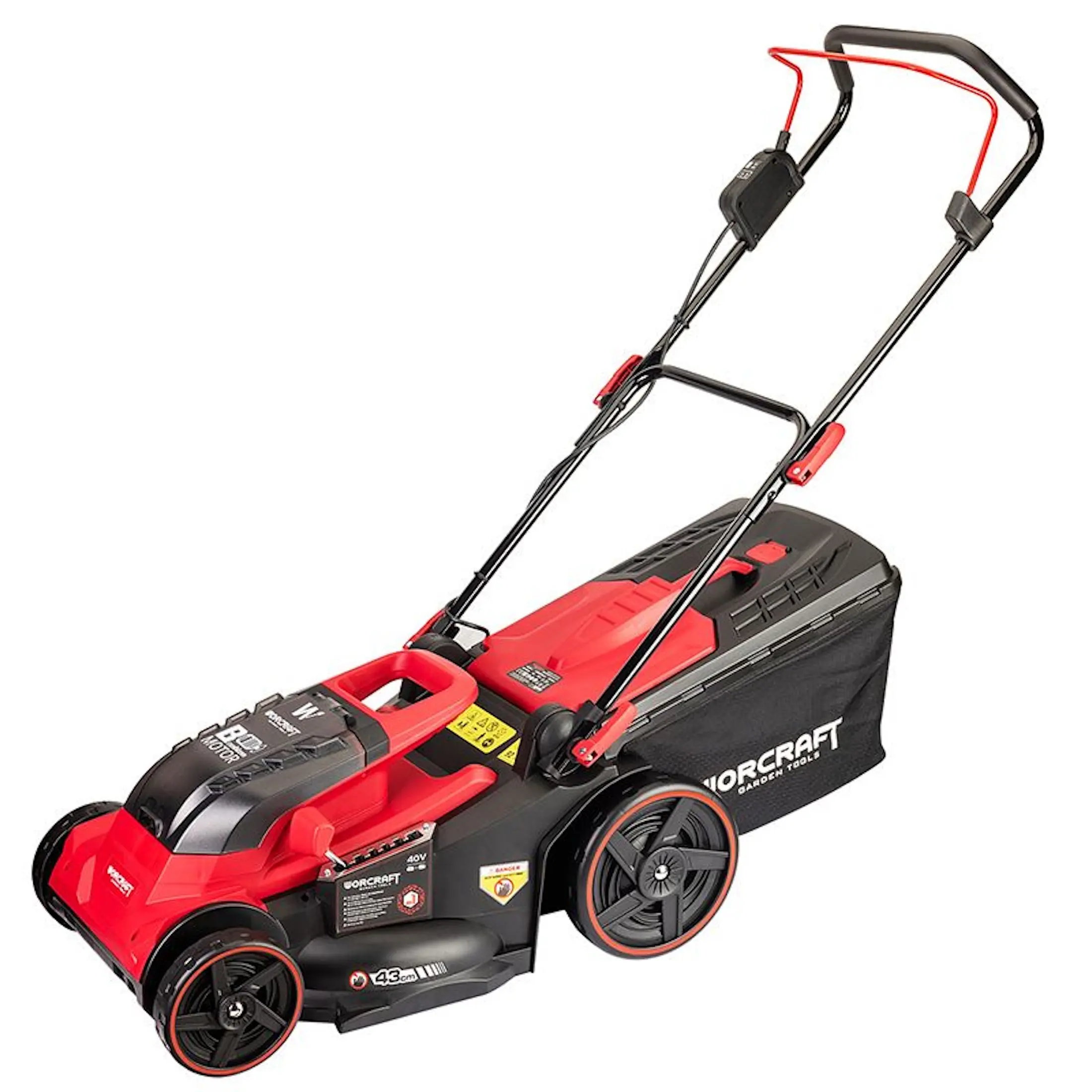 Аккумуляторная газонокосилка Worcraft CLM-S40LiBL (Red/Black) - 2