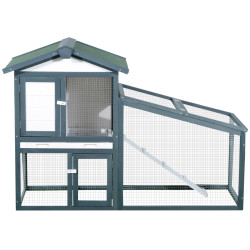 Клетка для кроликов PawHut D51-033 (Green/White) Thumb