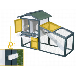 Клетка для кроликов PawHut D51-033 (Green/White) Thumb