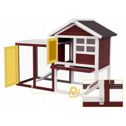 Cusca pentru iepuri PawHut D51-088 (Brown/White) Thumb