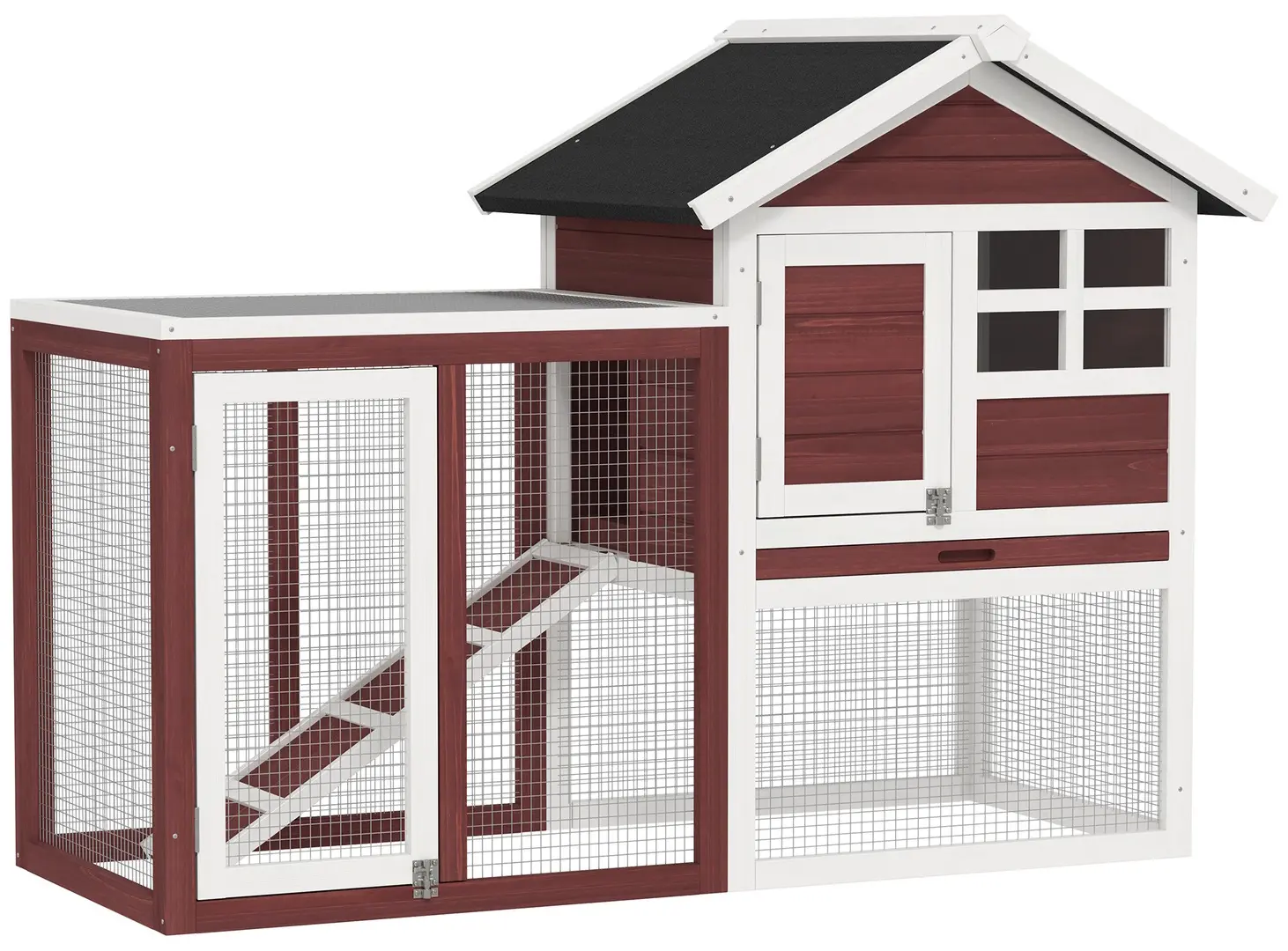 Cusca pentru iepuri PawHut D51-088 (Brown/White)