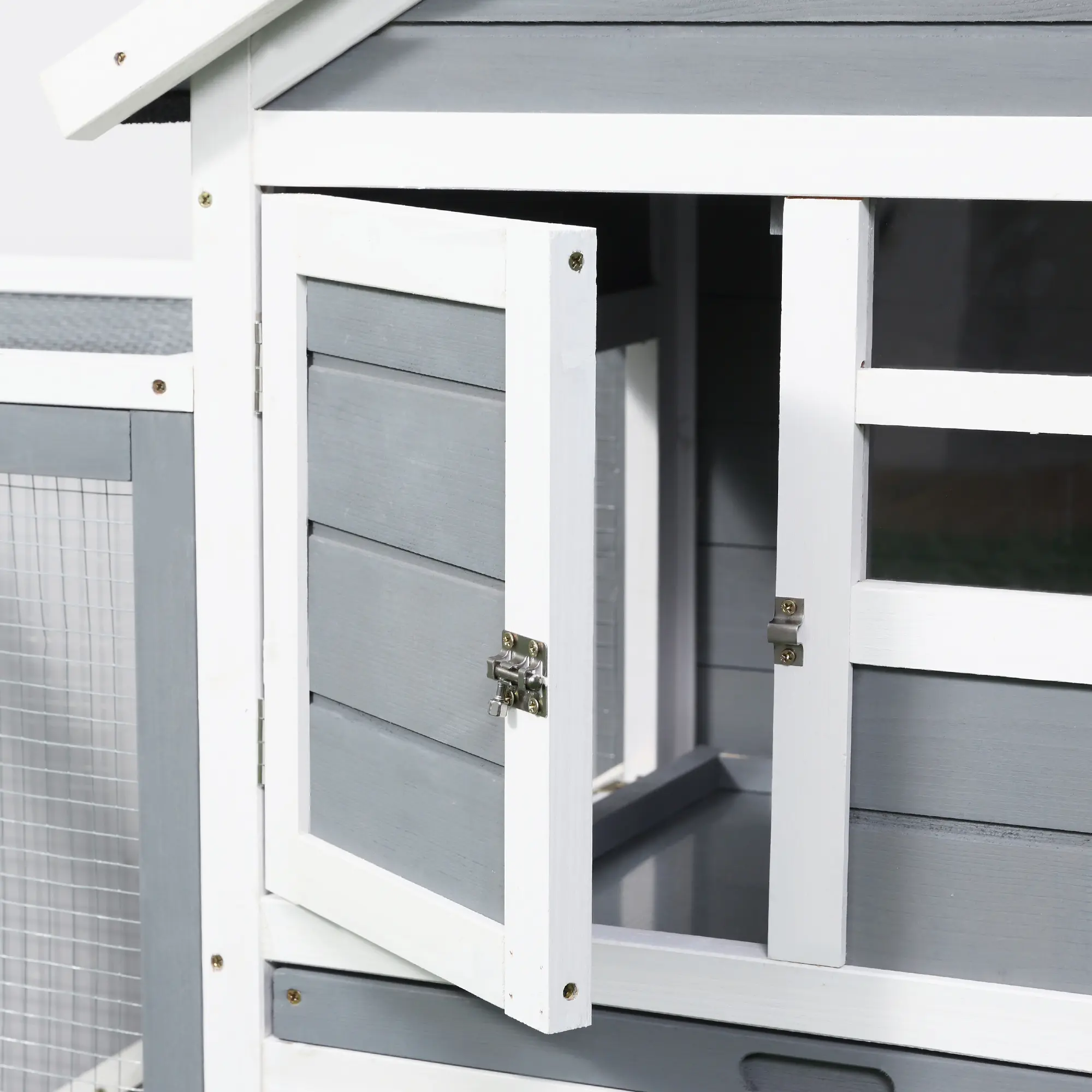 Cusca pentru iepuri PawHut D51-088GY (Grey/White) - 5