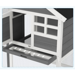 Cusca pentru iepuri PawHut D51-088GY (Grey/White) Thumb