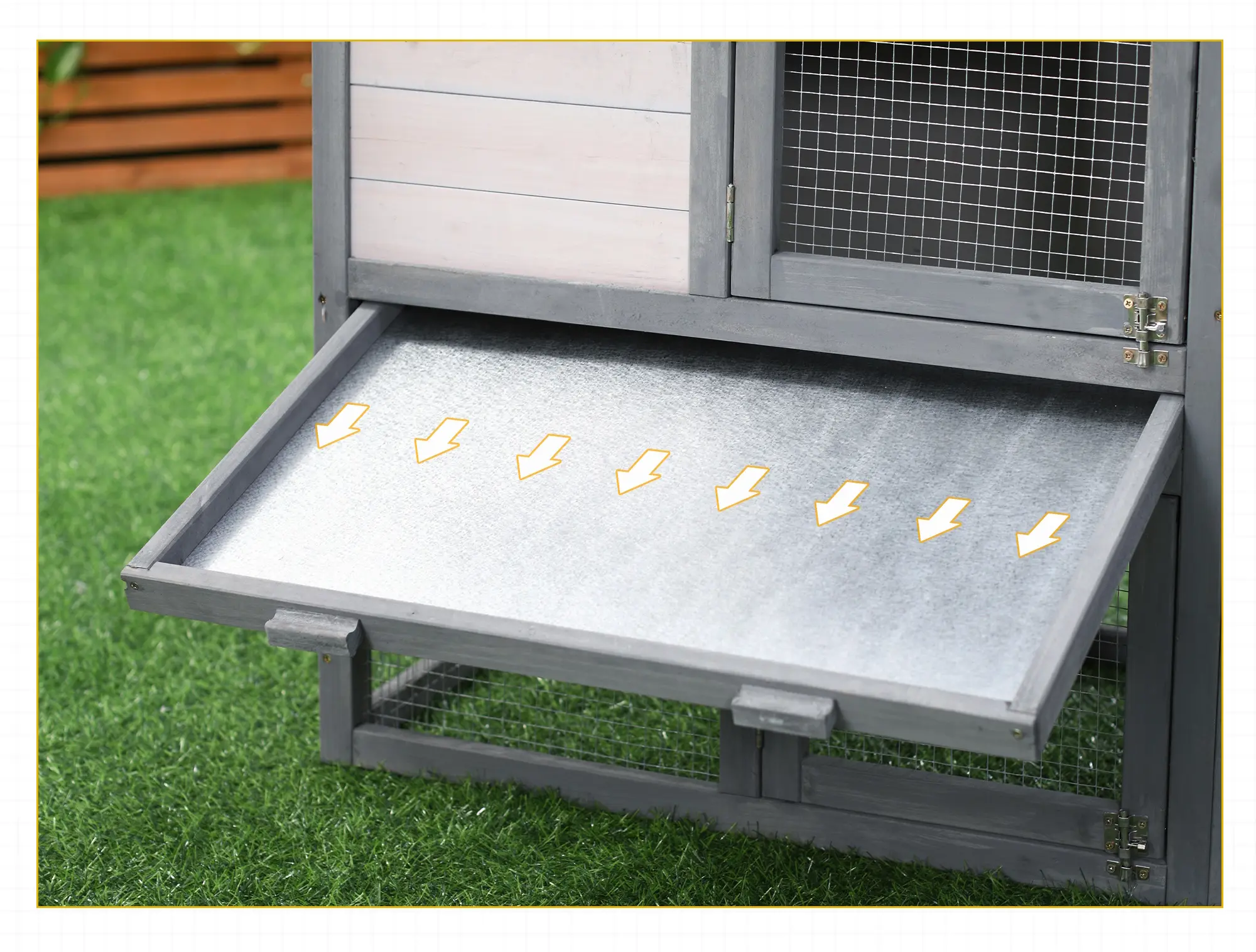 Cusca pentru iepuri PawHut D51-101 (Grey) - 4