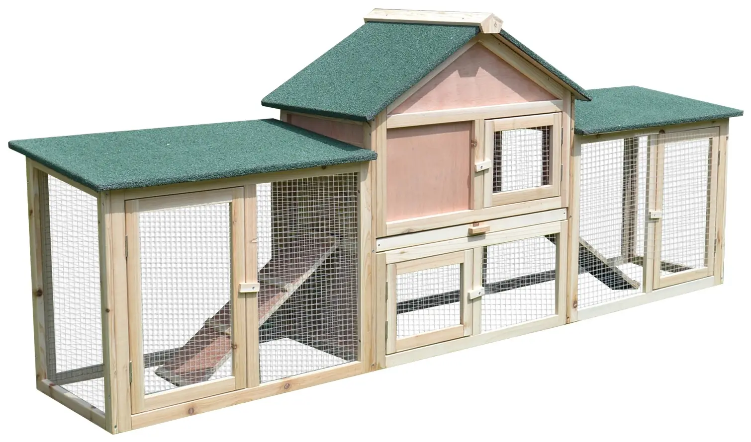 Cusca pentru iepuri PawHut D51-103 (Natural/Green)