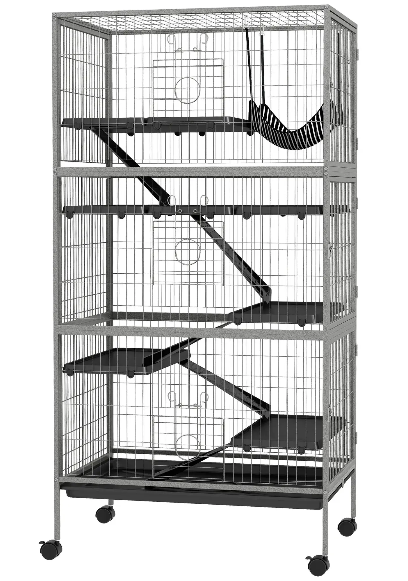 Клетка для кроликов PawHut D51-113V01GY (Silver/Grey) - 2