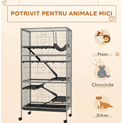 Клетка для кроликов PawHut D51-113V01GY (Silver/Grey) Thumb