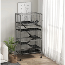 Клетка для кроликов PawHut D51-113V01GY (Silver/Grey) Thumb