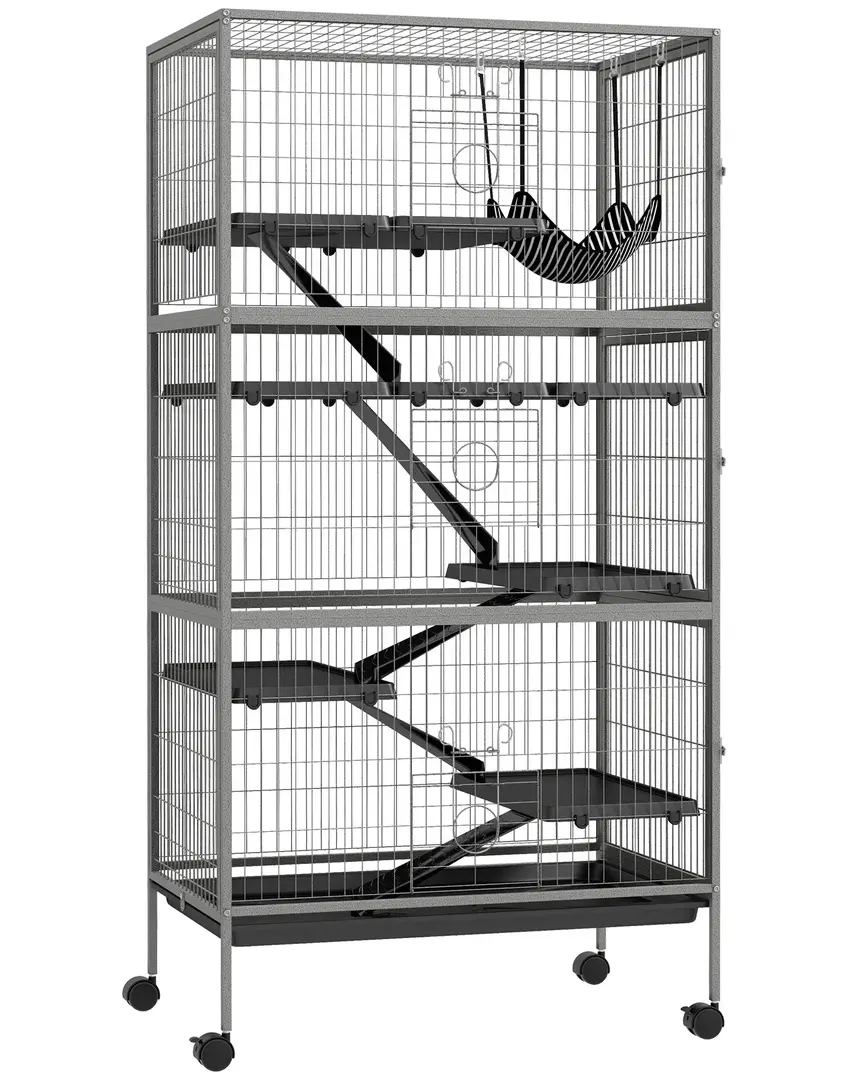 Клетка для кроликов PawHut D51-113V01GY (Silver/Grey)