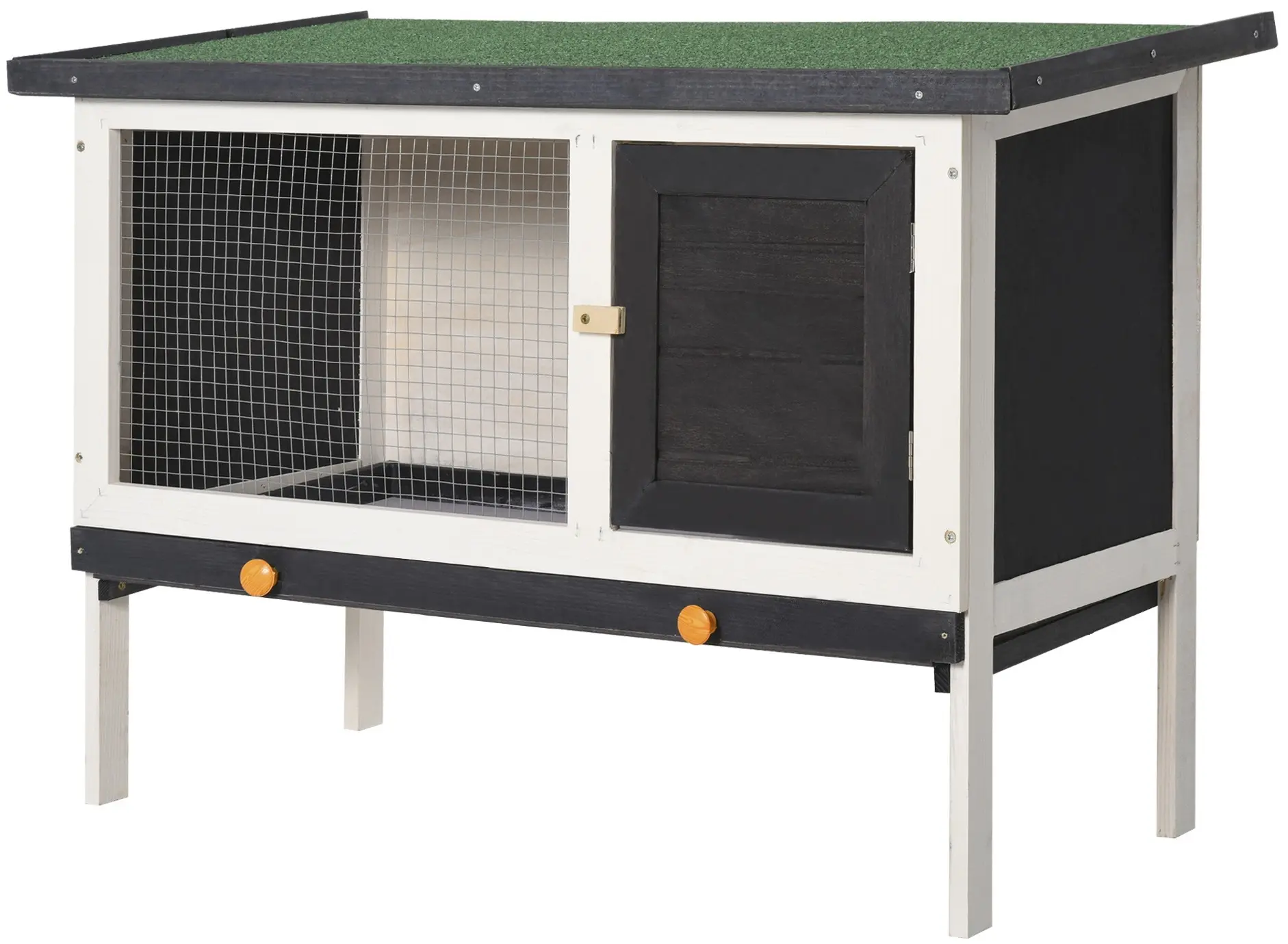 Cusca pentru iepuri Pawhut D51-141 (Black/White/Green) - 2