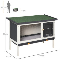 Cusca pentru iepuri Pawhut D51-141 (Black/White/Green) Thumb