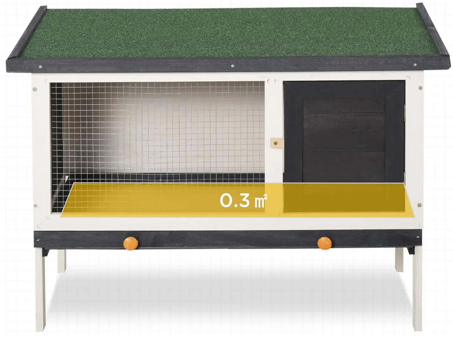 Cusca pentru iepuri Pawhut D51-141 (Black/White/Green) - 4