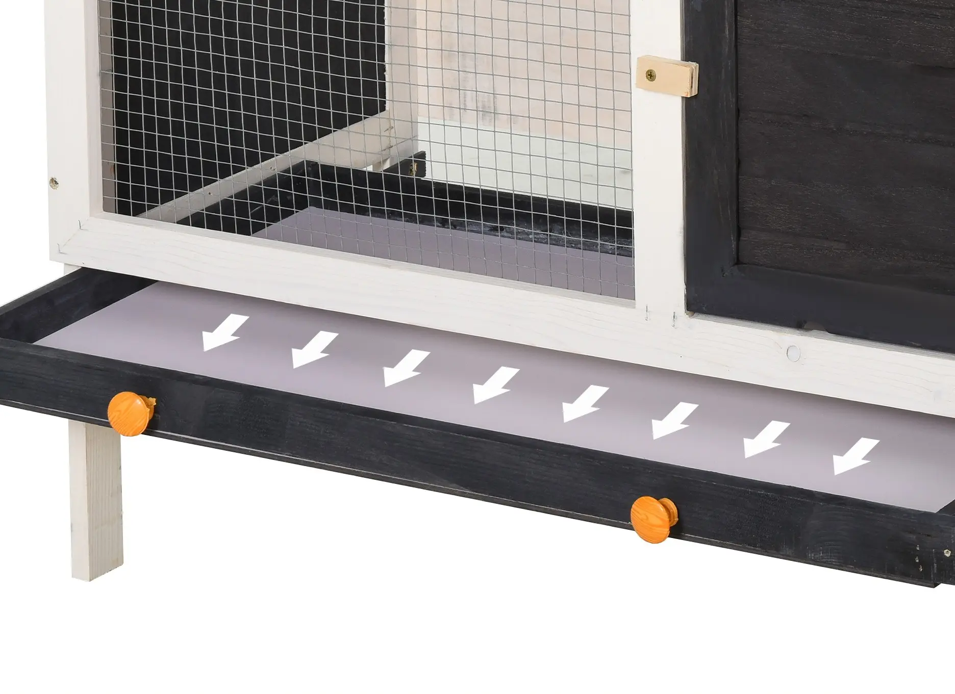 Cusca pentru iepuri Pawhut D51-141 (Black/White/Green) - 5