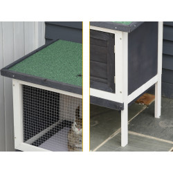 Cusca pentru iepuri Pawhut D51-141 (Black/White/Green) Thumb