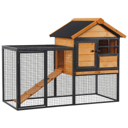 Cusca pentru iepuri PawHut D51-175 (Yellow/Black)