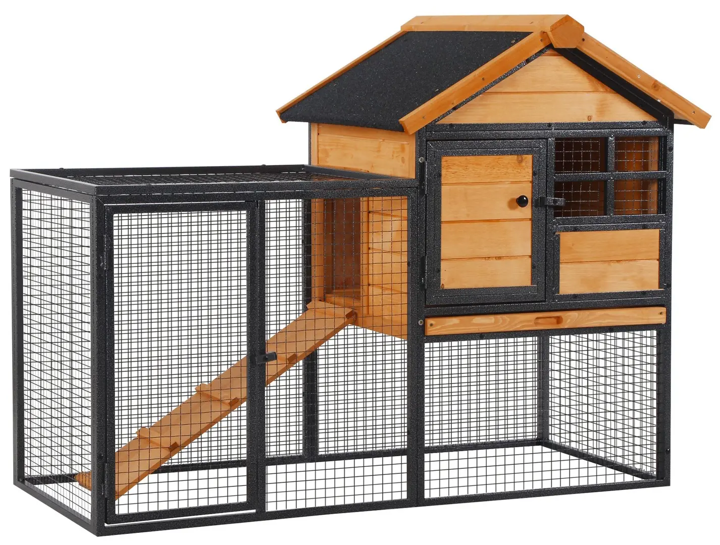 Cusca pentru iepuri PawHut D51-175 (Yellow/Black)