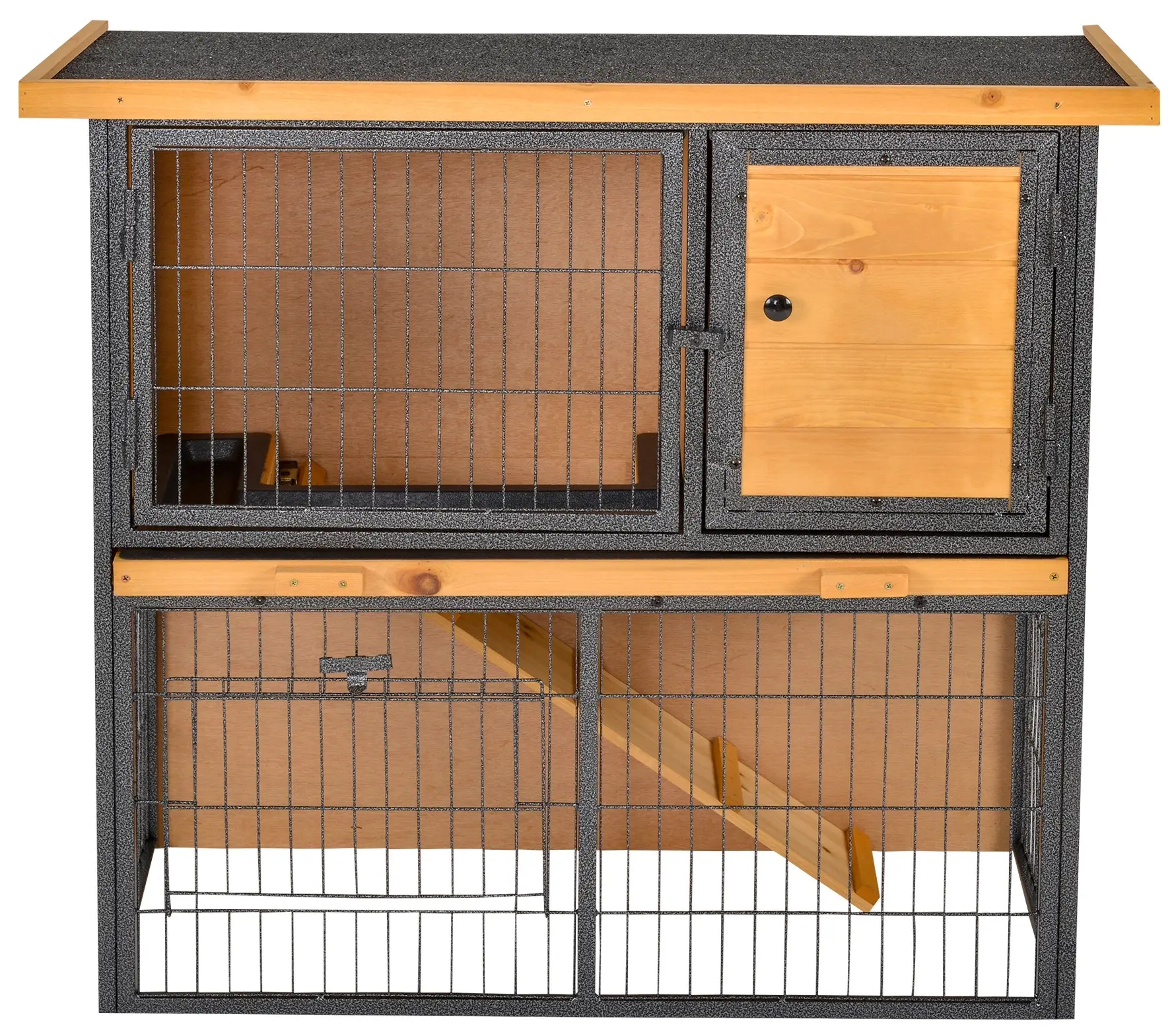 Клетка для кроликов PawHut D51-176 (Natural/Black) - 2