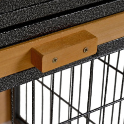 Клетка для кроликов PawHut D51-176 (Natural/Black) Thumb