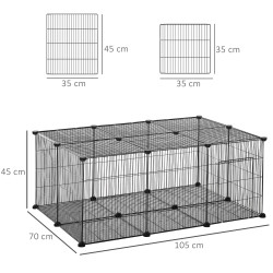 Клетка для кроликов PawHut D51-223 (Black) Thumb
