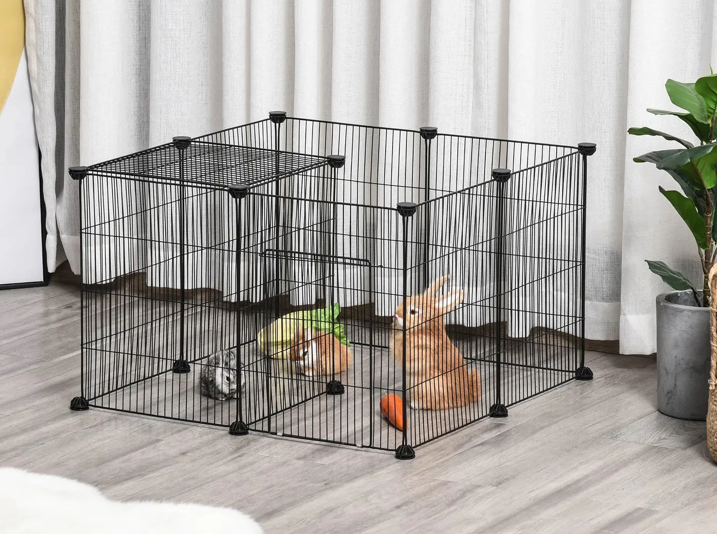 Клетка для кроликов PawHut D51-223 (Black)