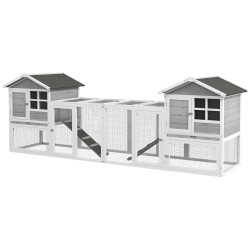 Cusca pentru iepuri PawHut D51-301V02GY (Grey/White) Thumb