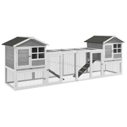 Клетка для кроликов PawHut D51-301V02GY (Grey/White)