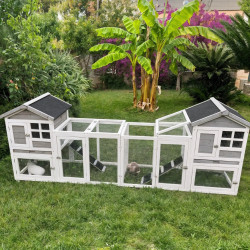 Cusca pentru iepuri PawHut D51-301V02GY (Grey/White) Thumb