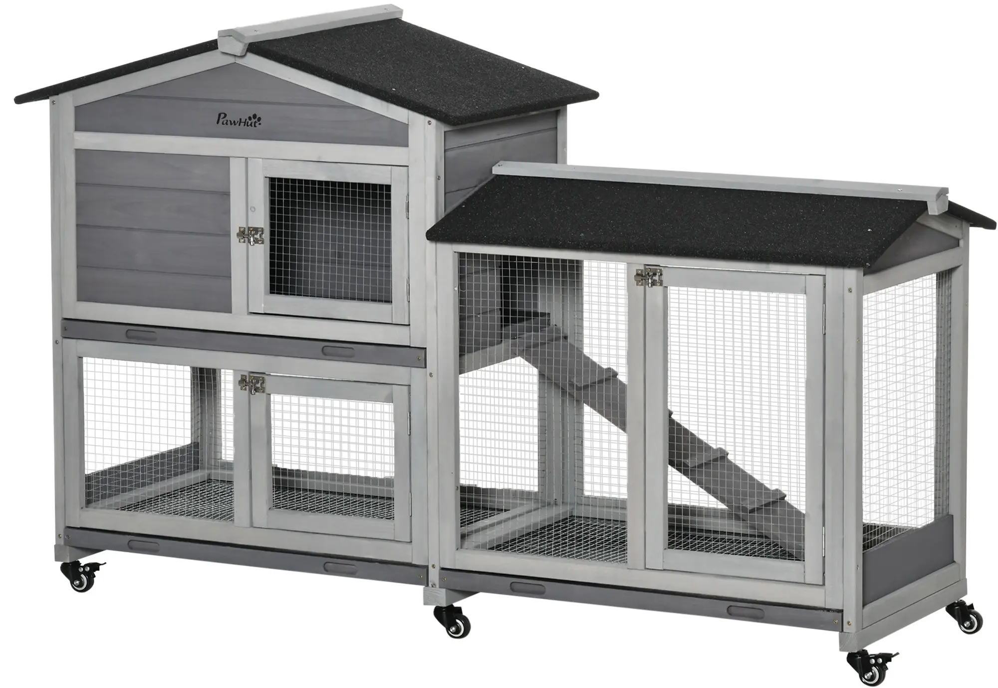 Клетка для кроликов PawHut D51-314LG (Grey) - 2