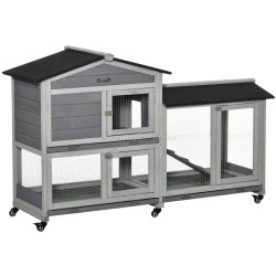 Cusca pentru iepuri PawHut D51-314LG (Grey)