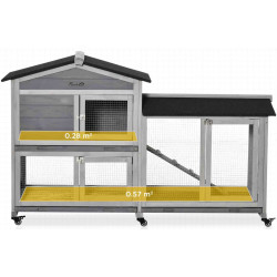 Клетка для кроликов PawHut D51-314LG (Grey) Thumb