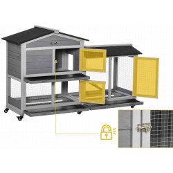 Клетка для кроликов PawHut D51-314LG (Grey) Thumb