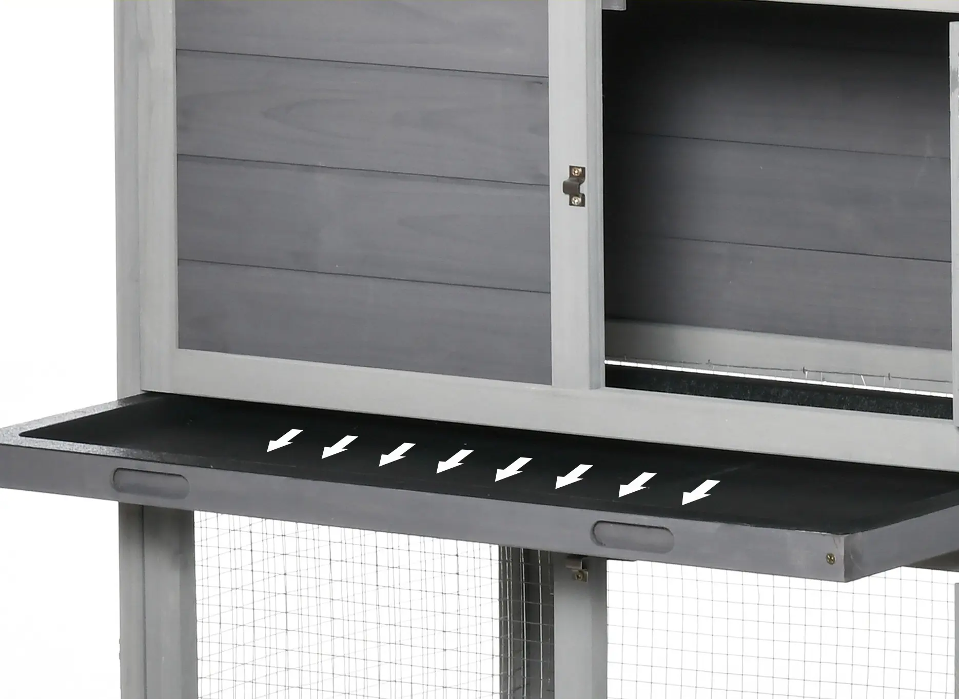 Клетка для кроликов PawHut D51-314LG (Grey) - 7