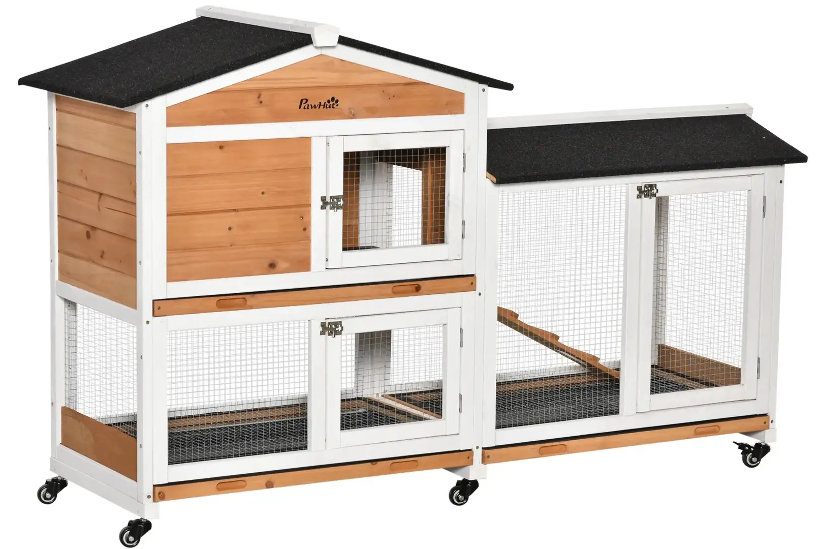 Cusca pentru iepuri PawHut D51-314YL (Natural/White)