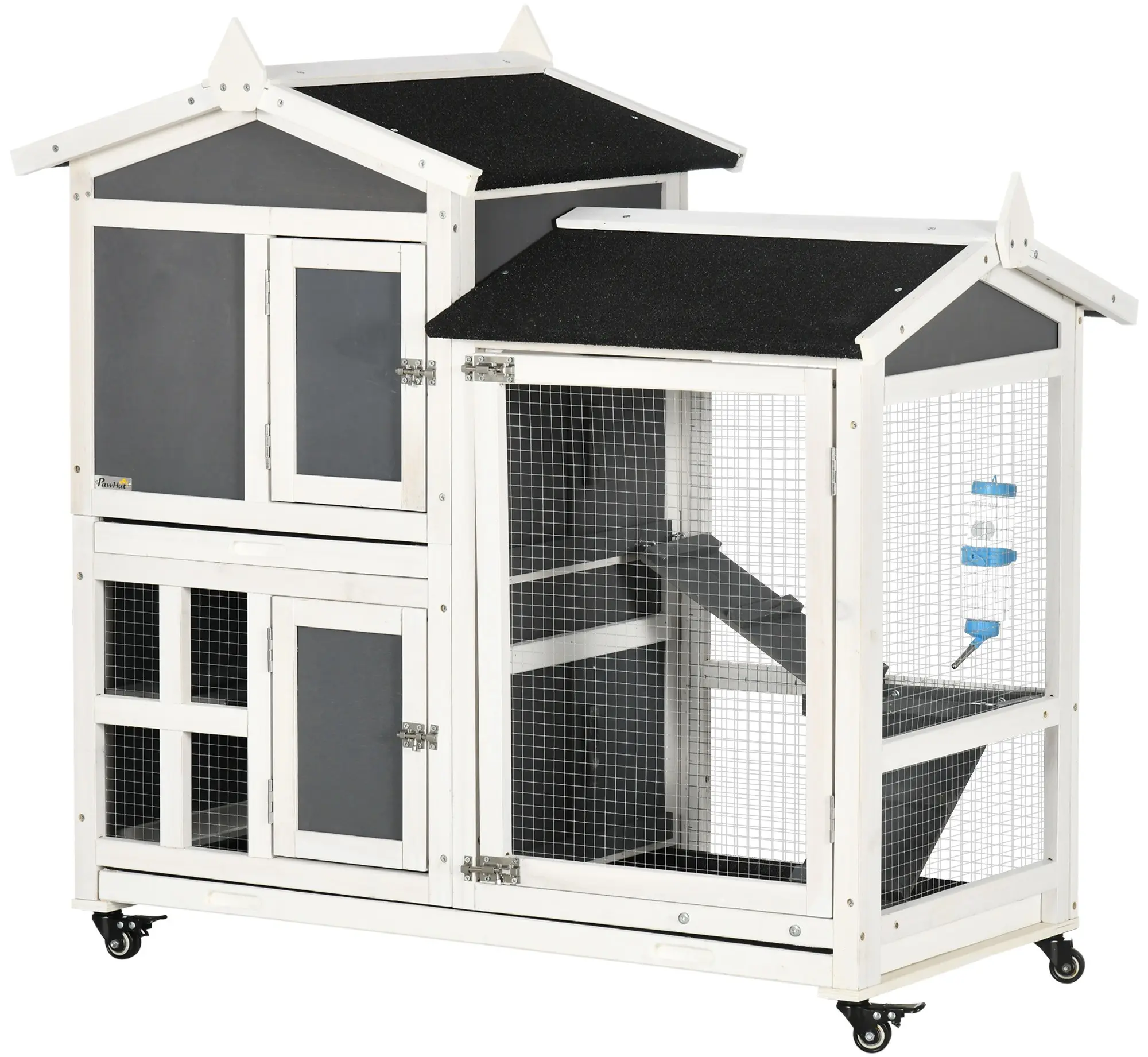 Cusca pentru iepuri Pawhut D51-332V00CG (Dark Grey/White) - 2