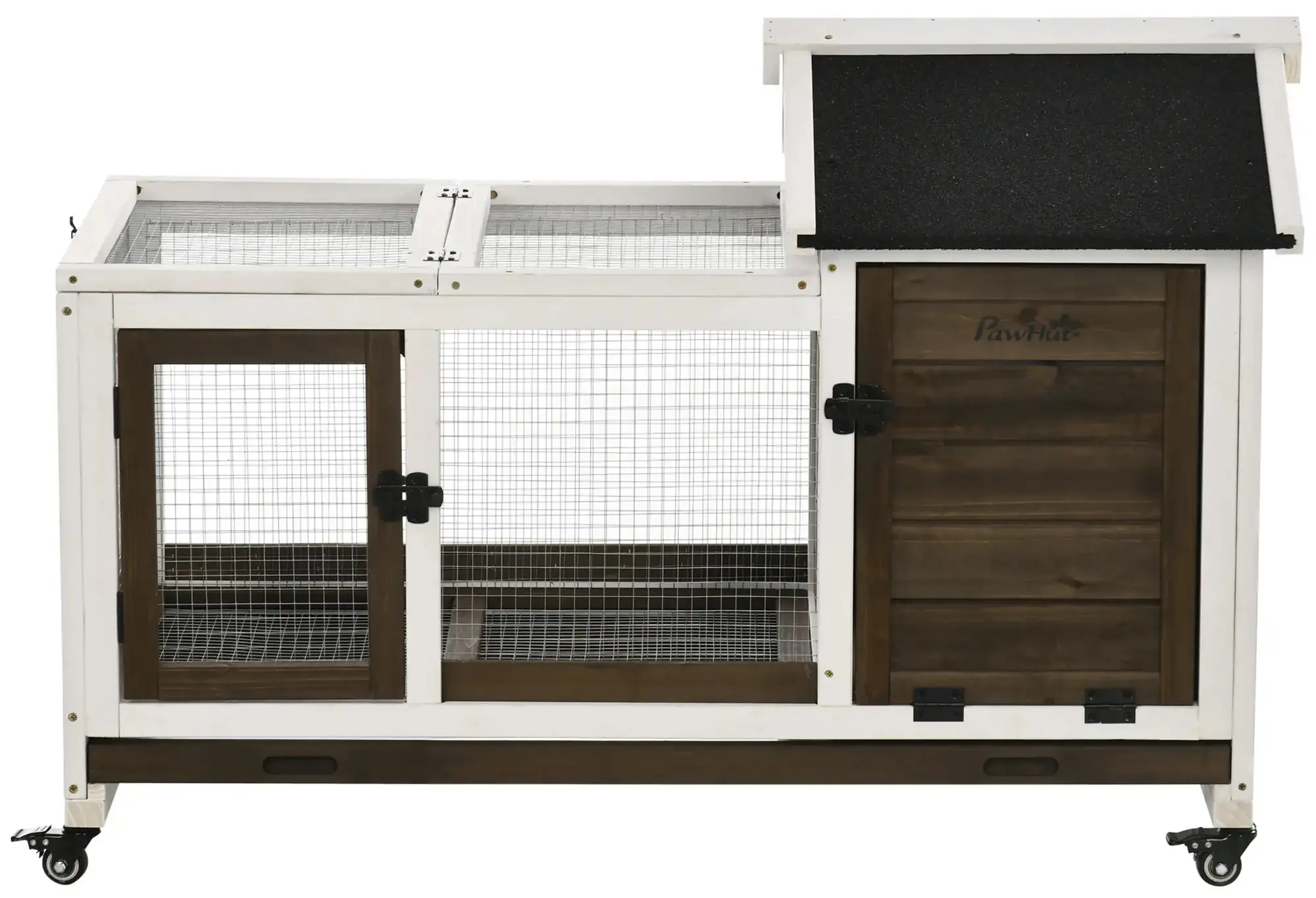 Cusca pentru iepuri PawHut D51-352V00CF (Brown/White) - 2