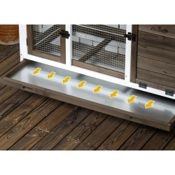 Cusca pentru iepuri PawHut D51-352V00CF (Brown/White) Thumb