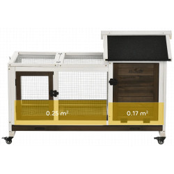 Cusca pentru iepuri PawHut D51-352V00CF (Brown/White) Thumb