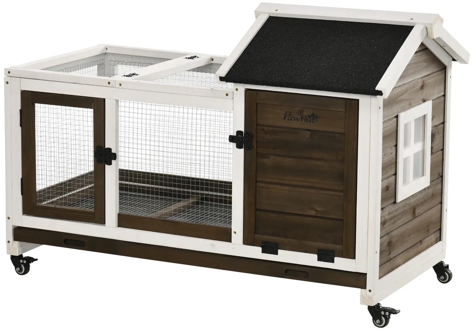 Cusca pentru iepuri PawHut D51-352V00CF (Brown/White)