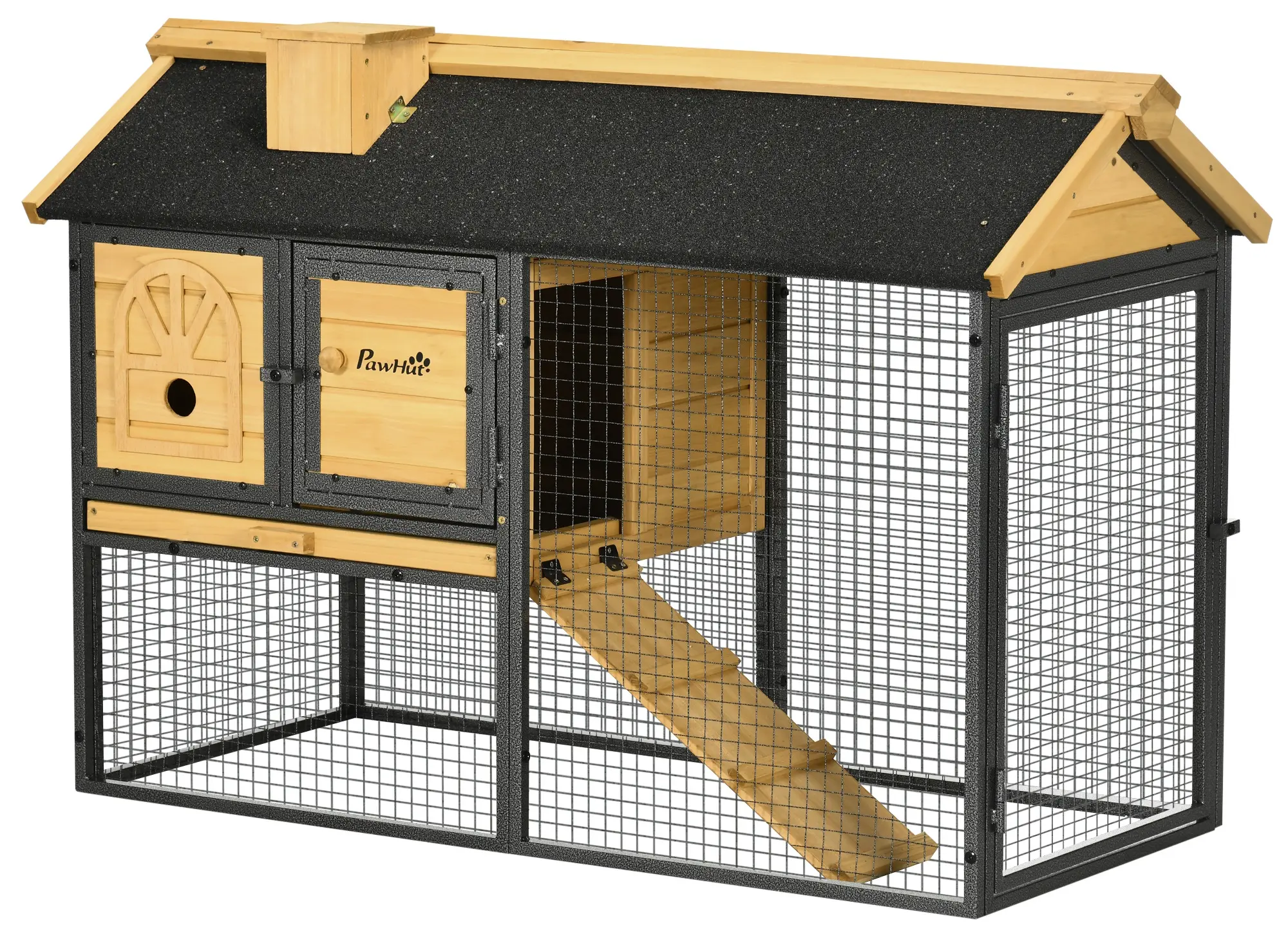 Клетка для кроликов PawHut D51-354V00BK (Black/Yellow) - 2