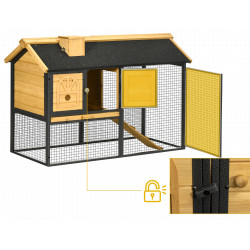 Клетка для кроликов PawHut D51-354V00BK (Black/Yellow) Thumb