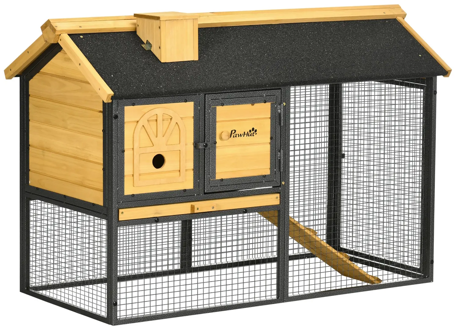 Клетка для кроликов PawHut D51-354V00BK (Black/Yellow)