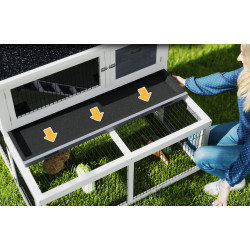 Cusca pentru iepuri PawHut D51-466V00GY (Grey/White) Thumb