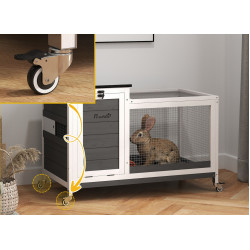 Клетка для кроликов Pawhut D51-473V00GY (Grey) Thumb